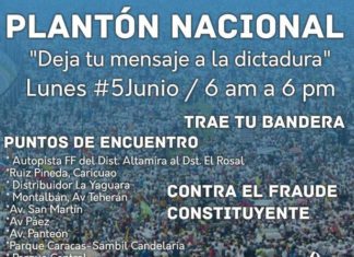 Plantón Nacional contra la Dictadura #5Jun