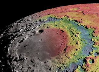 El gran cráter Oriental, la cicatriz de la guerra de asteroides que creó la Luna