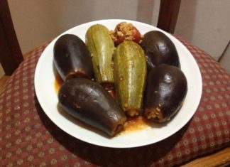 Gemista II: Kolokithakia, Melitzanes kai Piperies Florinis – Calabacines, Berenjenas y Pimientos Rellenos