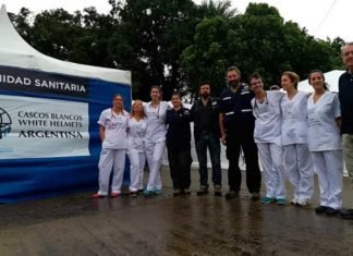 Cascos blancos argentinos llegan a Colombia para atender a migrantes venezolanos