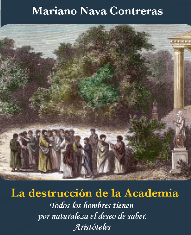 Platón y sus discípulos en la academia platónica en Atenas, Grecia